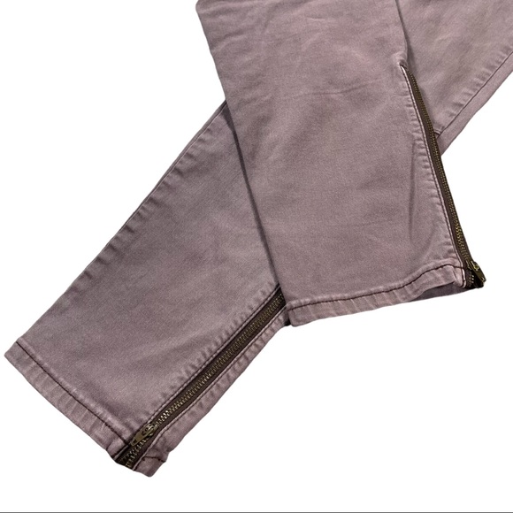 BDG size 30 light mauve color skinny moto pants with zippers at the ankles EUC - Picture 7 of 12